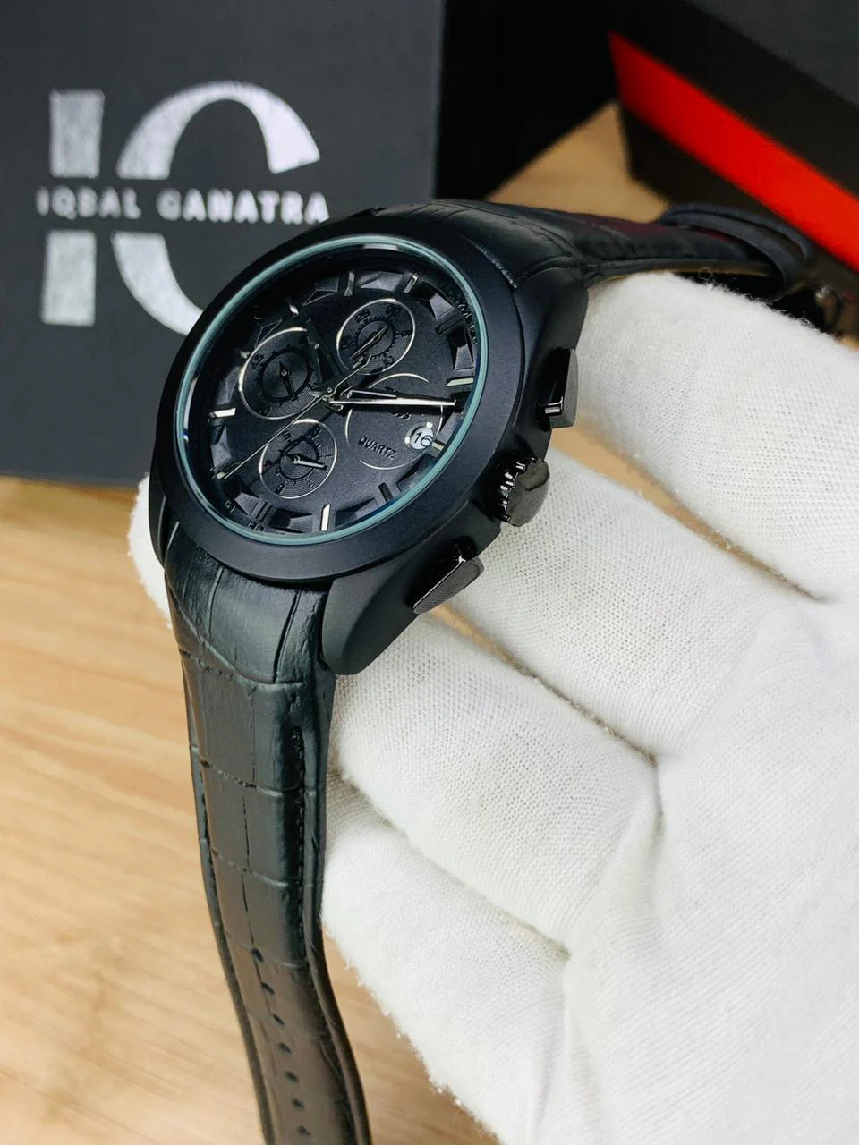 Branded Chronograph working Watch (Full Black) - Image 3