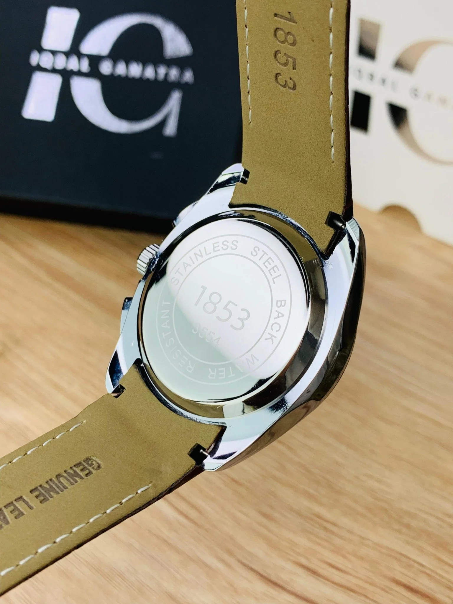 Branded Chronograph working Watch (Golden Case Brown Strap) - Image 5
