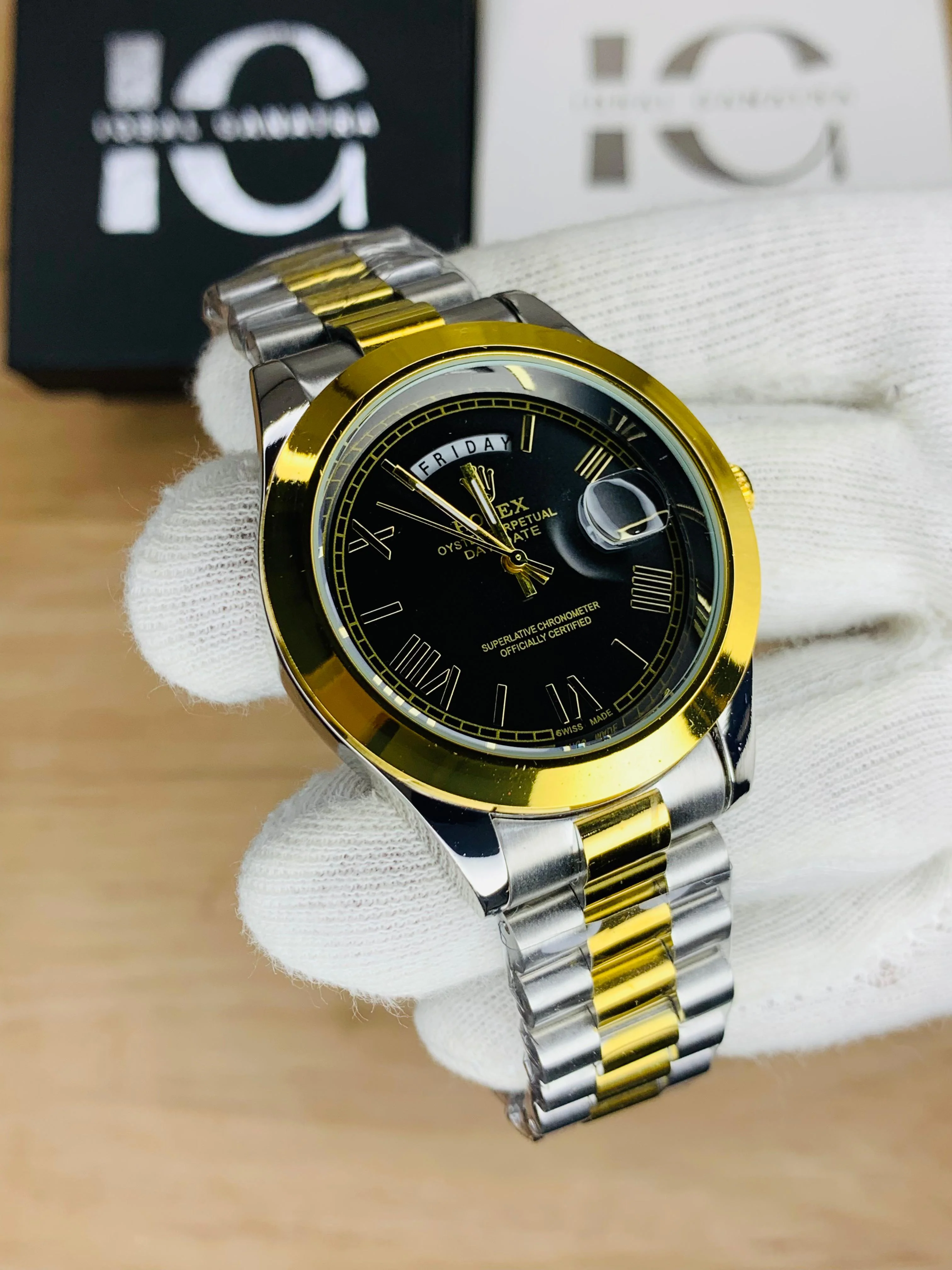 Day&Date Roman Model (Two Tone Black) - Image 2