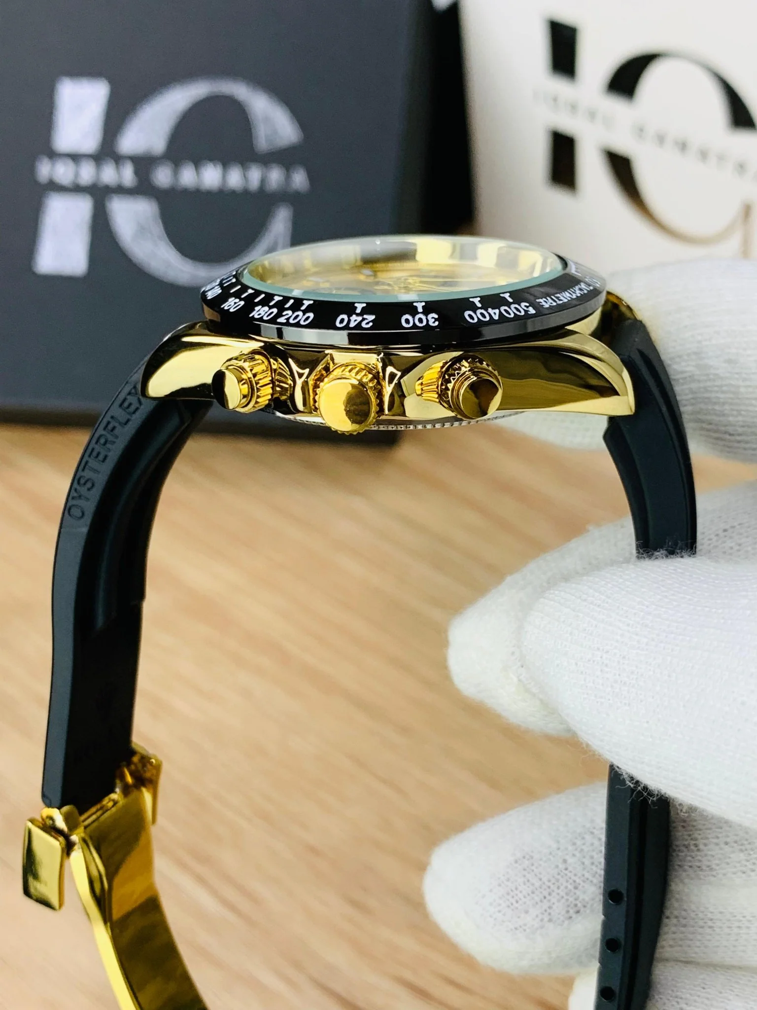 Daytona Chrono (Black Strap Gold Case Inner Black) - Image 3