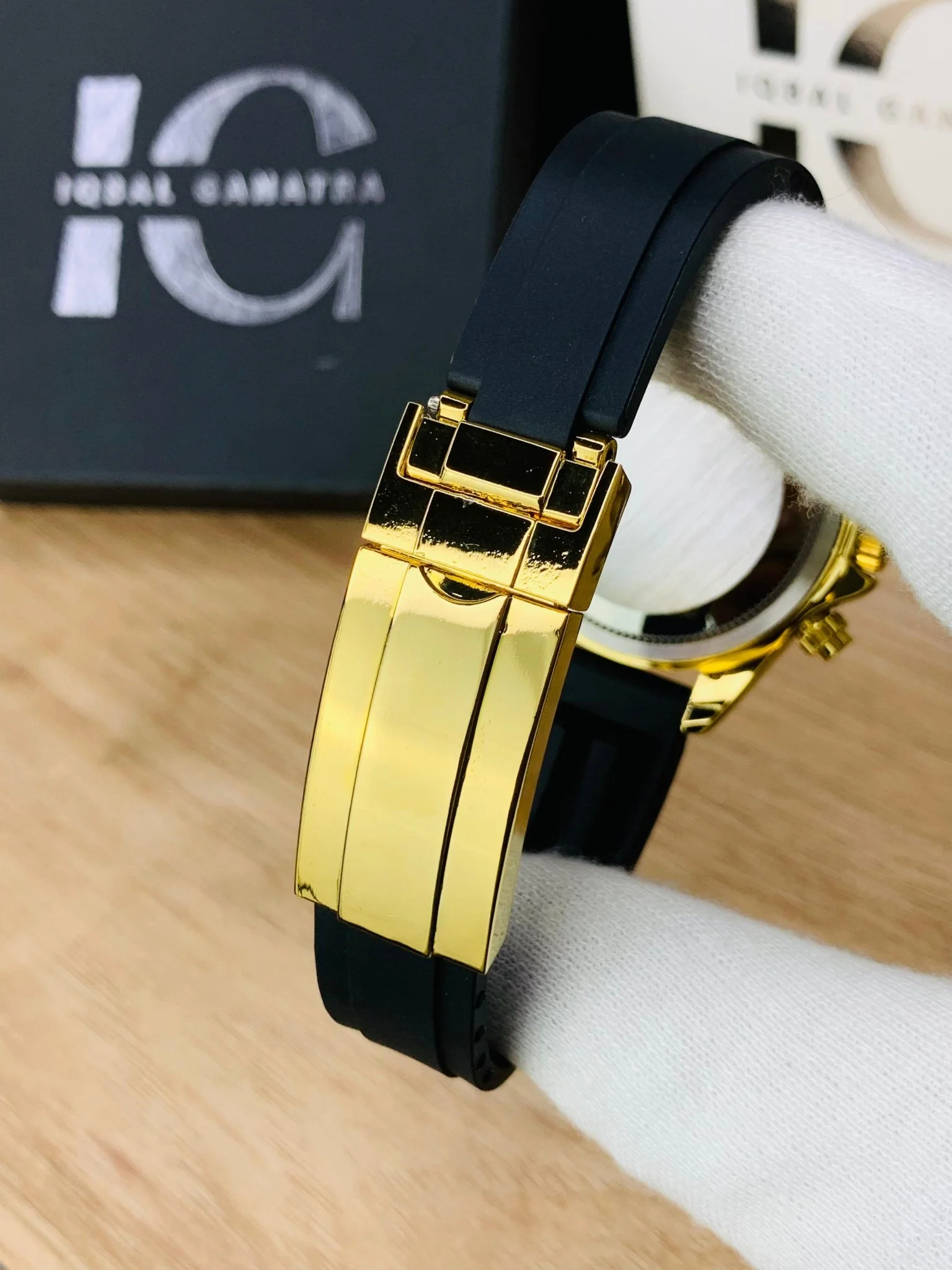 Daytona Chrono (Black Strap Gold Case Inner Black) - Image 4