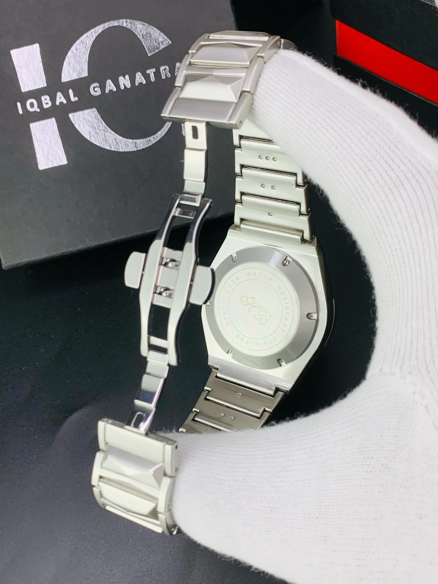 HB Plain Dial | Texture chain | Silver Sky Blue - Image 4