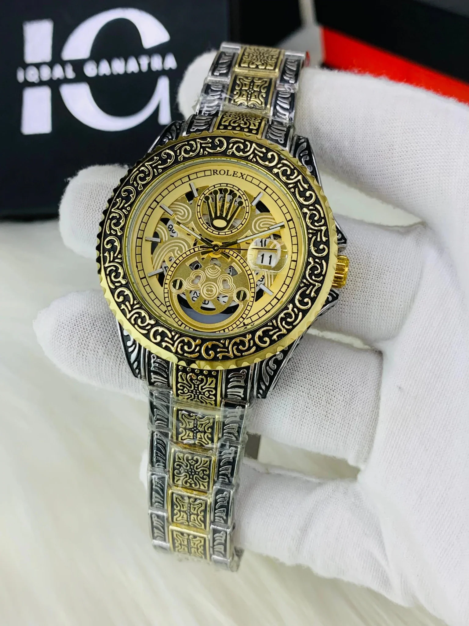 Imported Engraved Model (Two Tone Gold) - Image 2