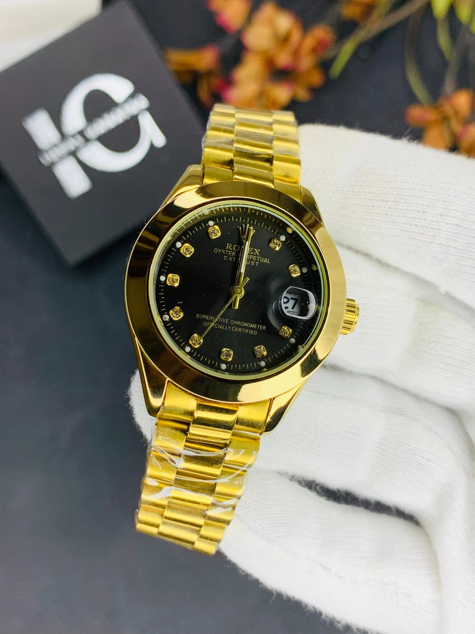 Imported ladies Stone (Gold Black) - Image 2