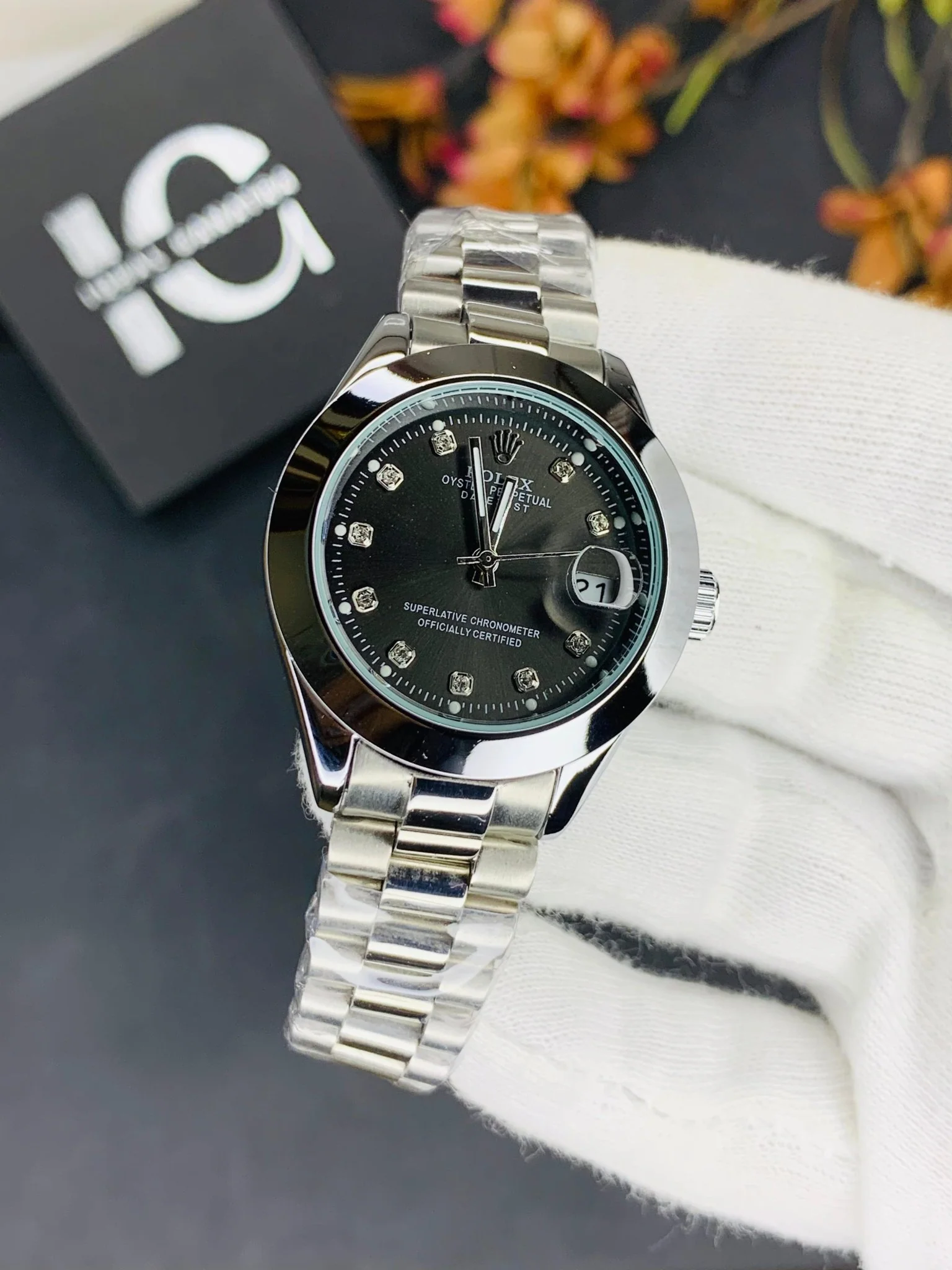 Imported ladies Stone (Silver Black) - Image 2