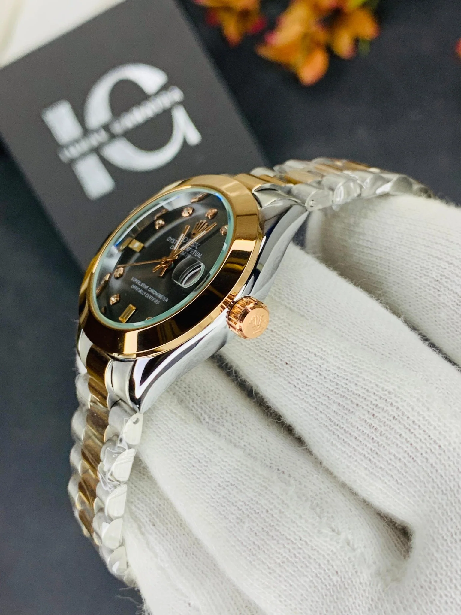 Imported ladies Stone (Two Tone Black) - Image 3
