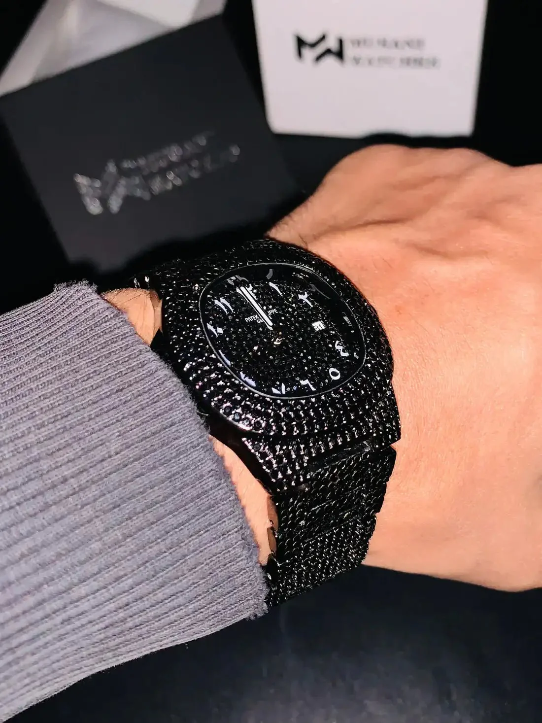 Nautilus Iced Out Arabic Model Black - Image 2