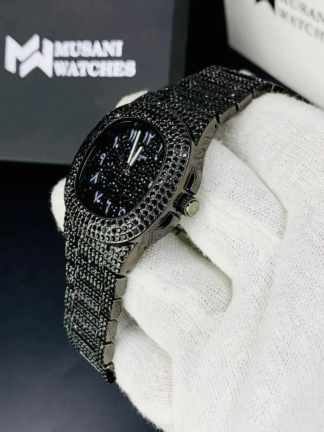 Nautilus Iced Out Arabic Model Black - Image 5
