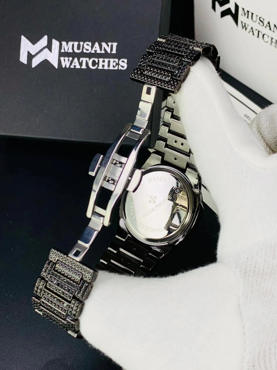 Nautilus Iced Out Arabic Model Black - Image 6