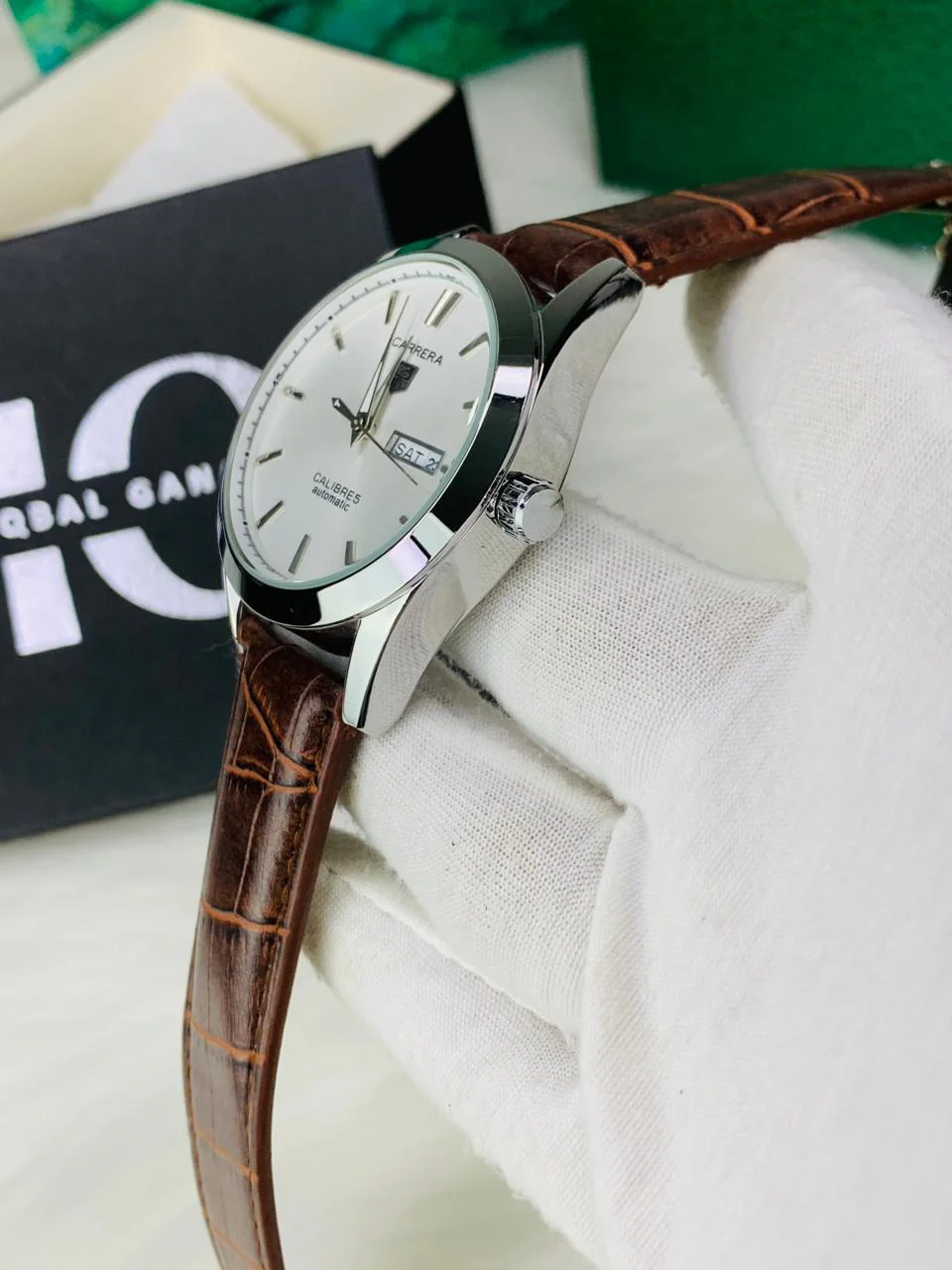Tag Calibre 5 Watch With Day&Date (Brown) - Image 3