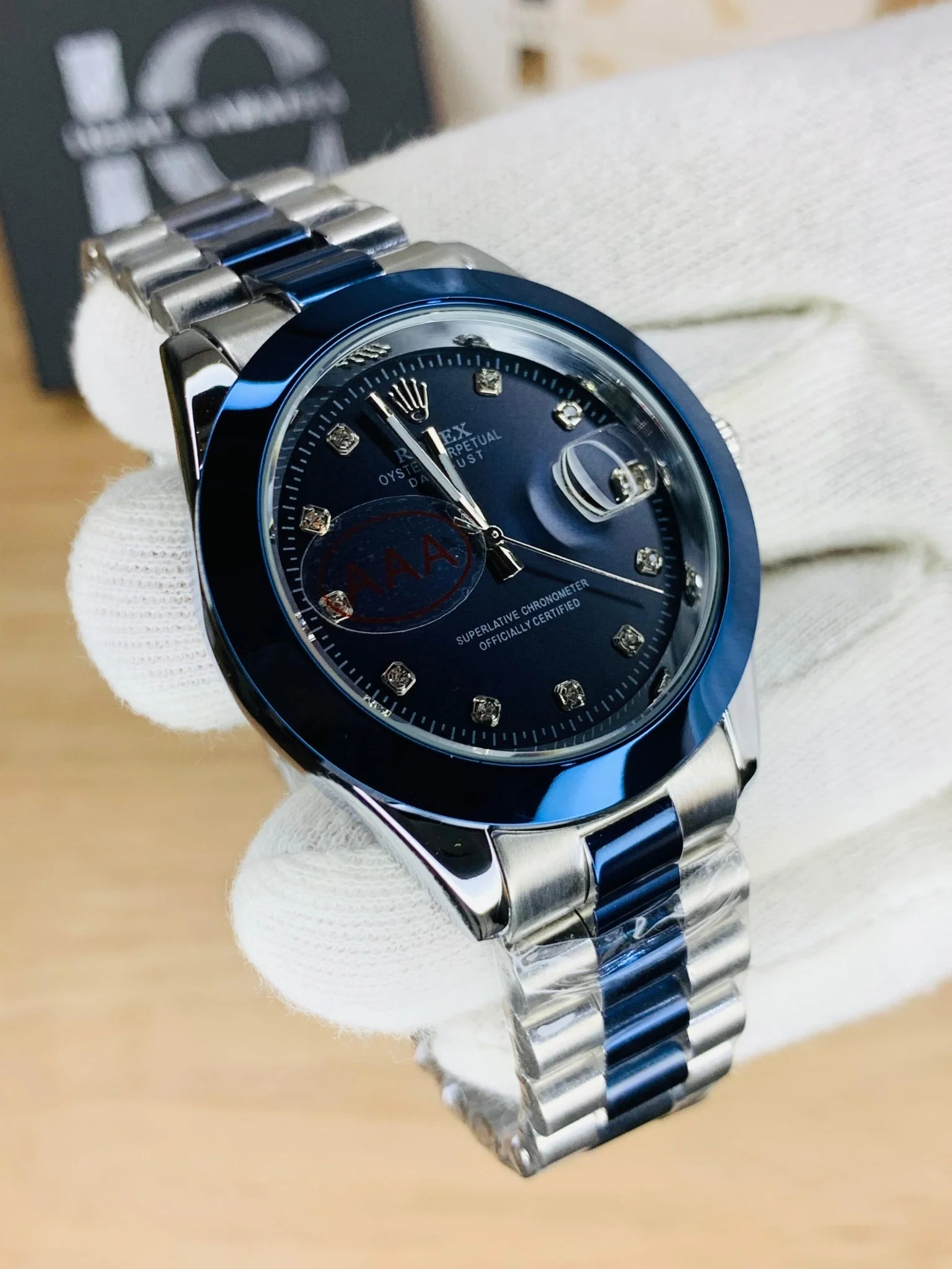 Two Tone Stone Model With Date (Blue) - Image 2