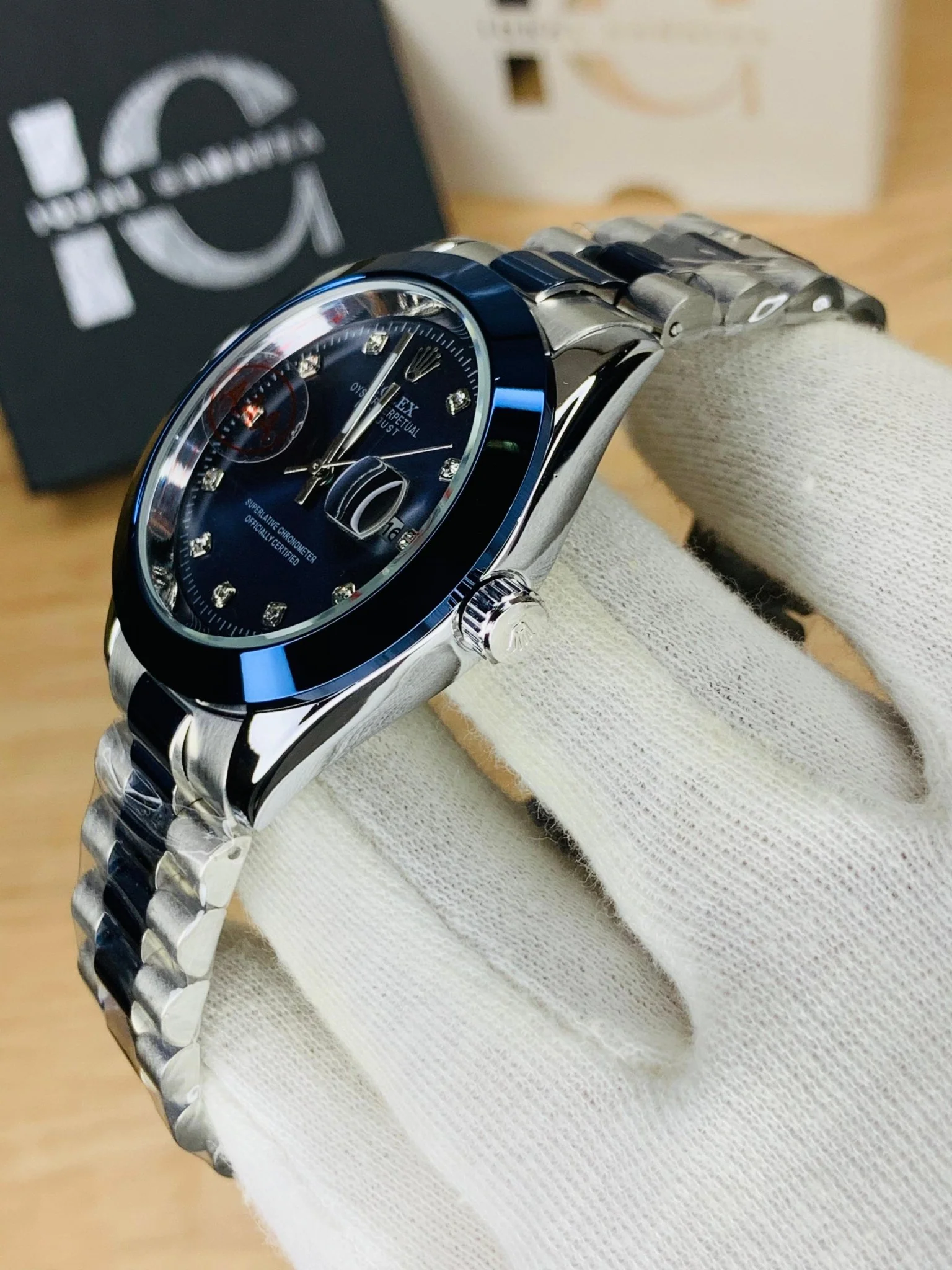 Two Tone Stone Model With Date (Blue) - Image 3