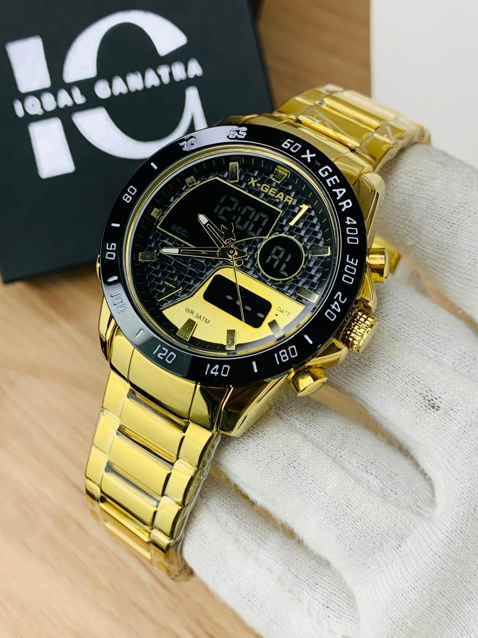 X Gear Original Dual Time Watch (Gold Inner Black) - Image 2