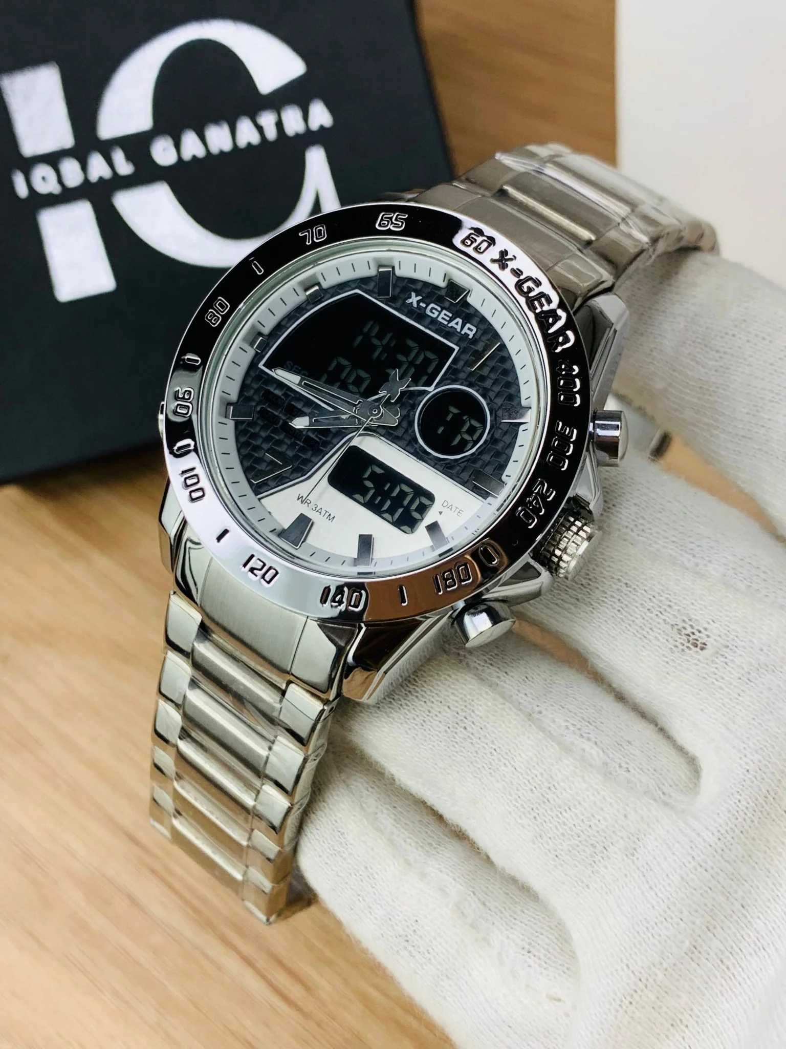 X Gear Original Dual Time Watch (Silver Inner Black) - Image 2